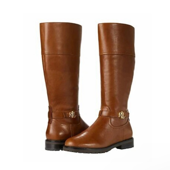 POLO BY RALPH LAUREN Everly Riding Boots size 6.5 Deep Saddle color - Picture 2 of 13